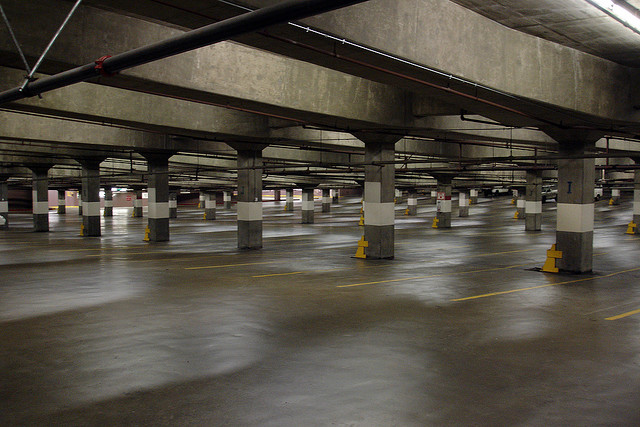 Newark Airport Parking Garage (at Night)